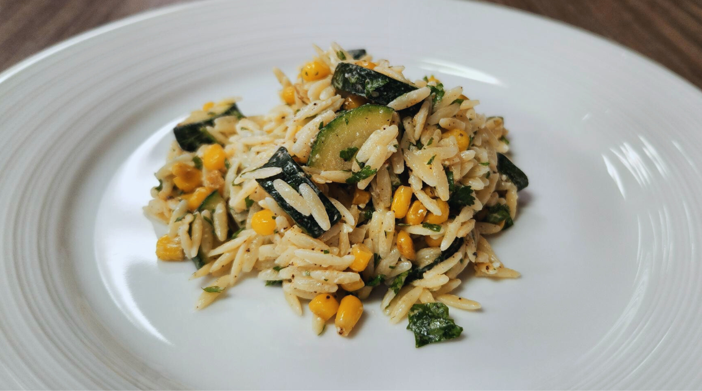 Corn and Zucchini Orzo Pasta Salad - Shamrock Foods